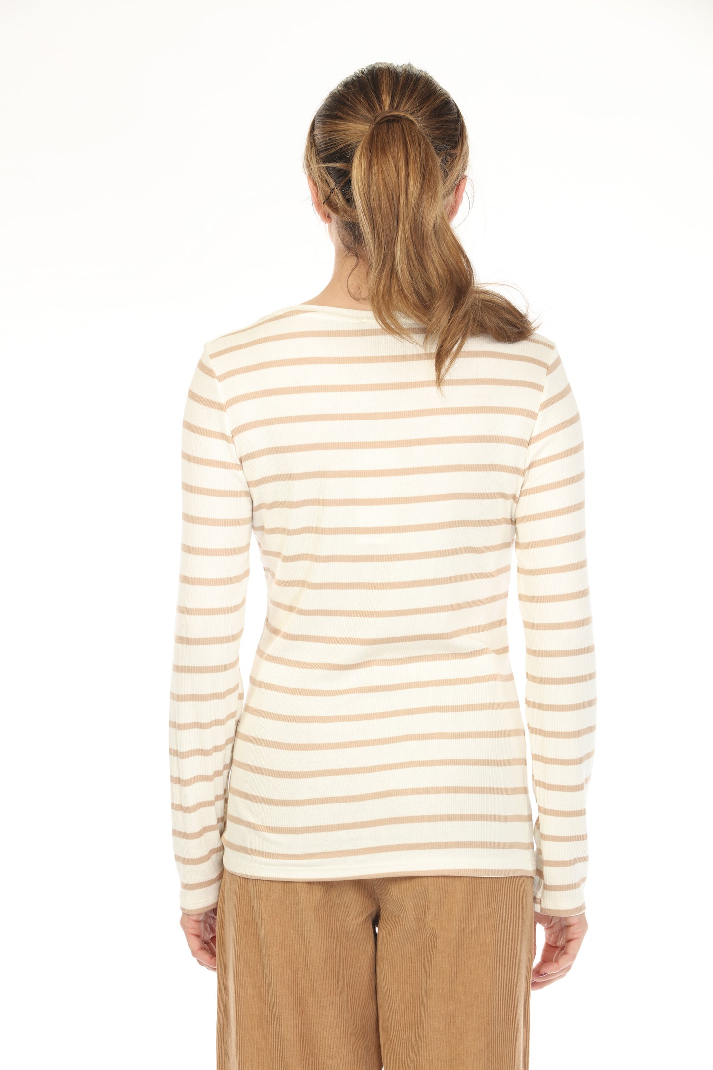 Beige off white horizontal Top