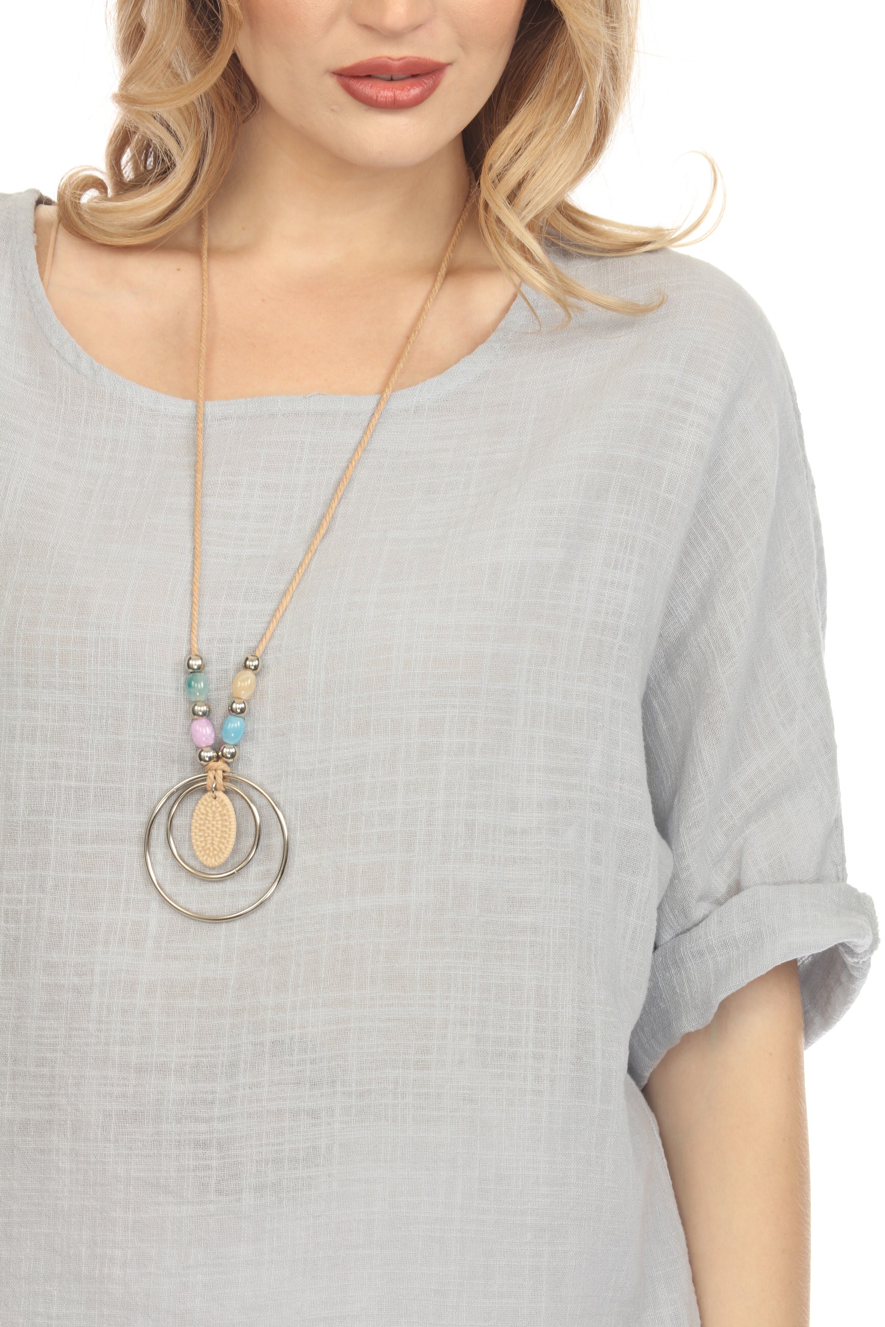 Plain boat neck rollup sleeves Top