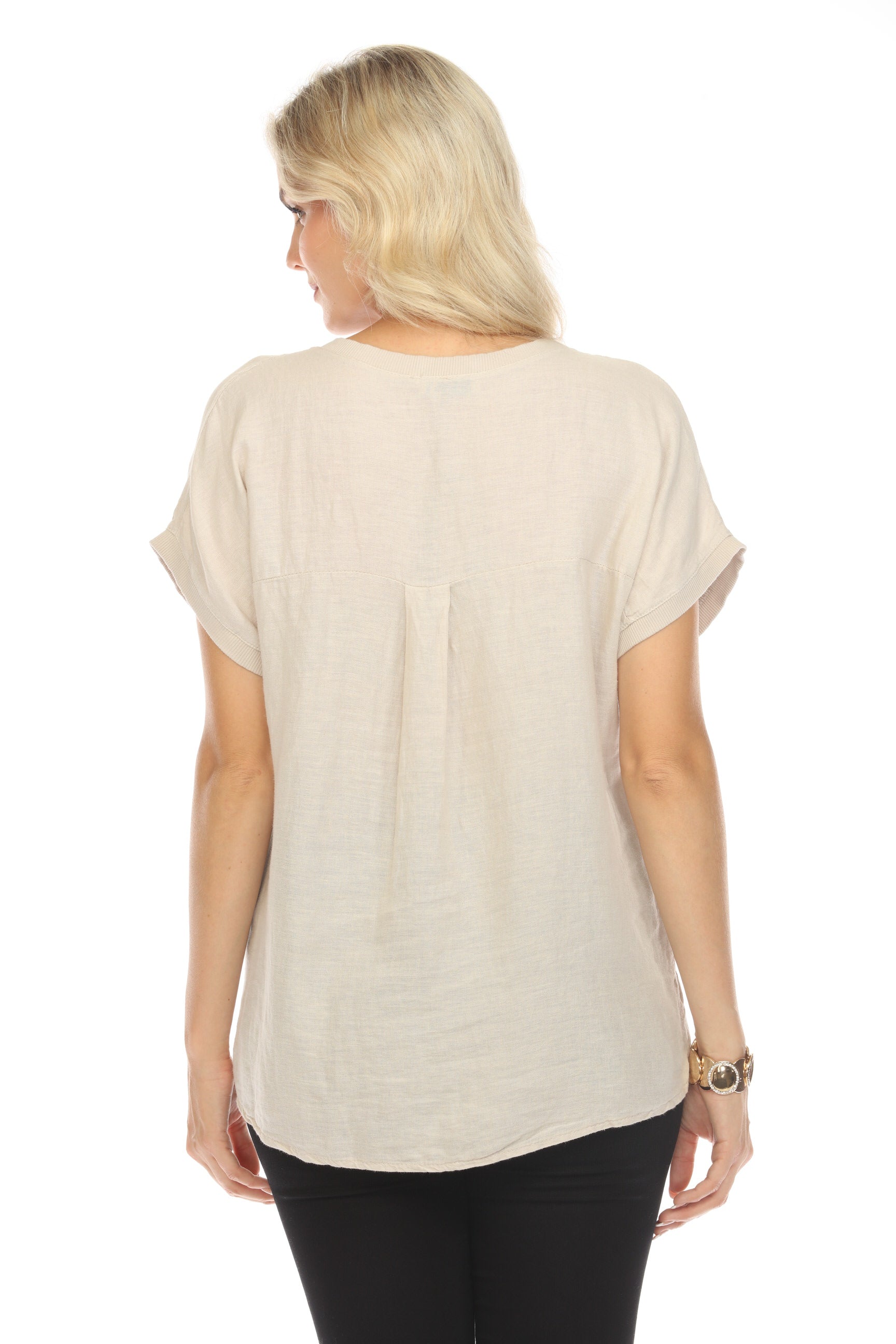 Patched style Tulip ruffle hem top