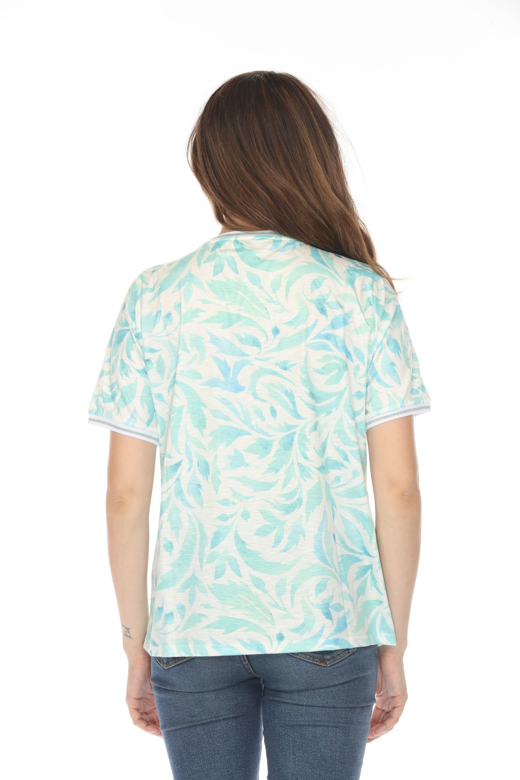 Mint Green Cerulean Leafy Charm Top