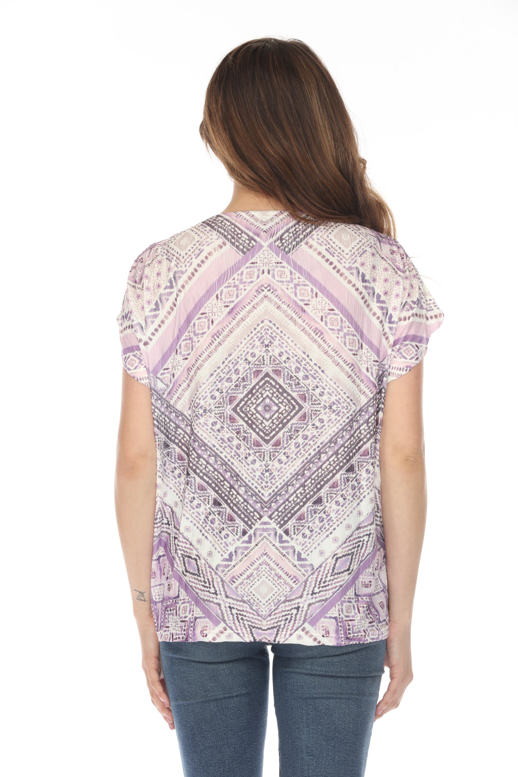 Lavender Luxe Geometric Glam Top
