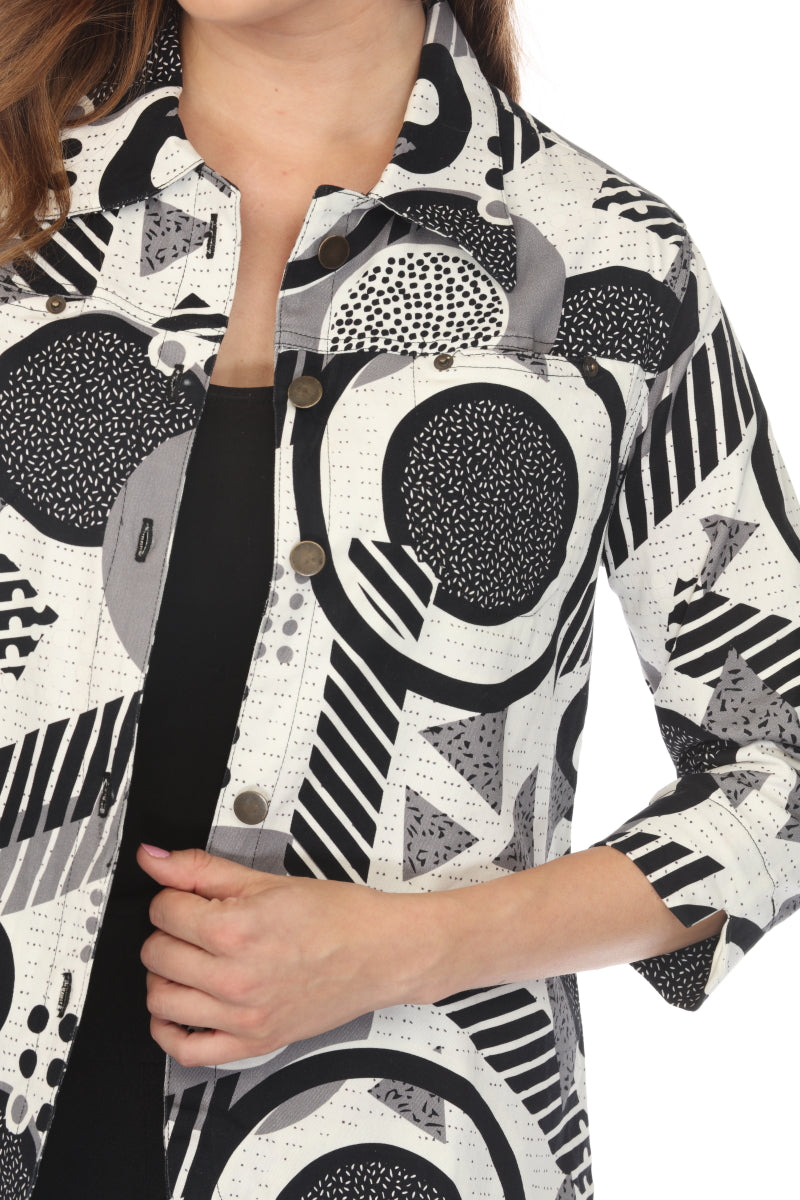 Black & White 100% Cotton Light Jacket
