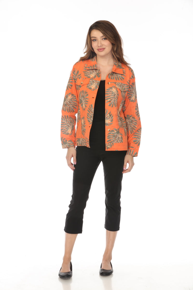 Orange Leaf 100% Cotton Jacket