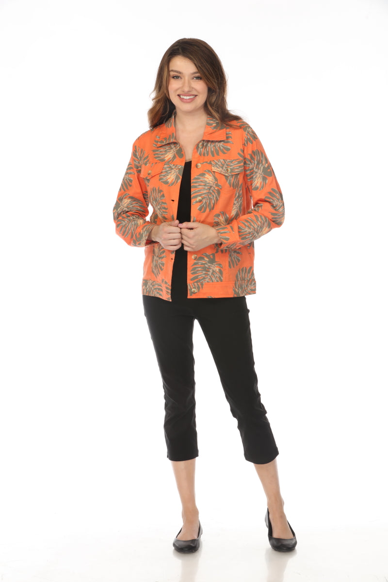 Orange Leaf 100% Cotton Jacket