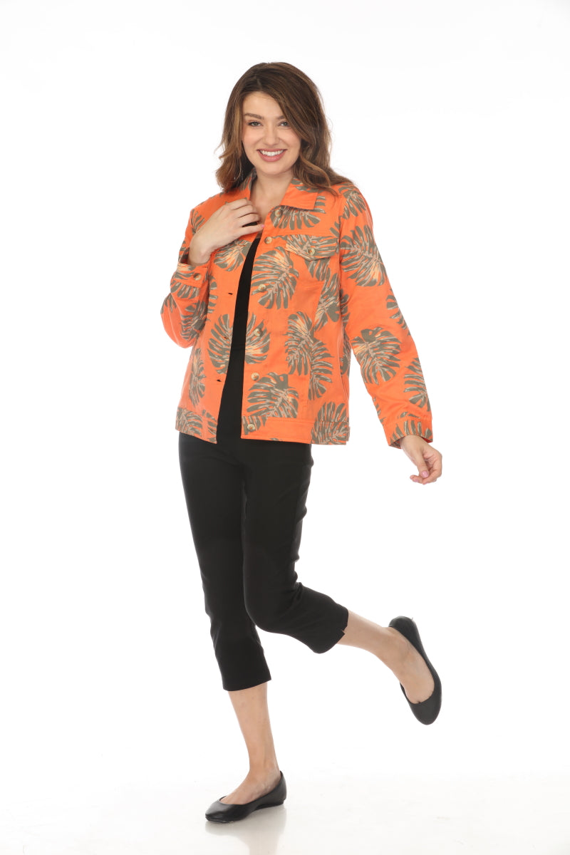 Orange Leaf 100% Cotton Jacket