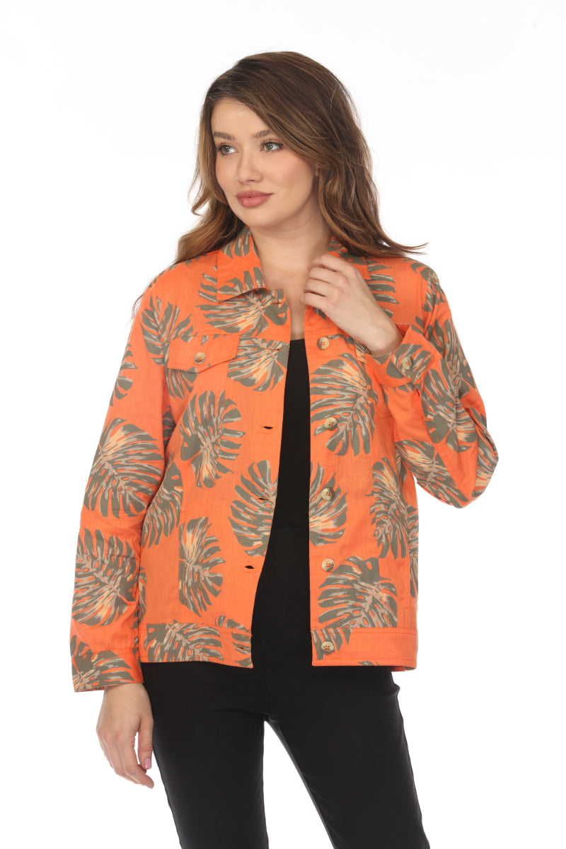 Orange Leaf 100% Cotton Jacket