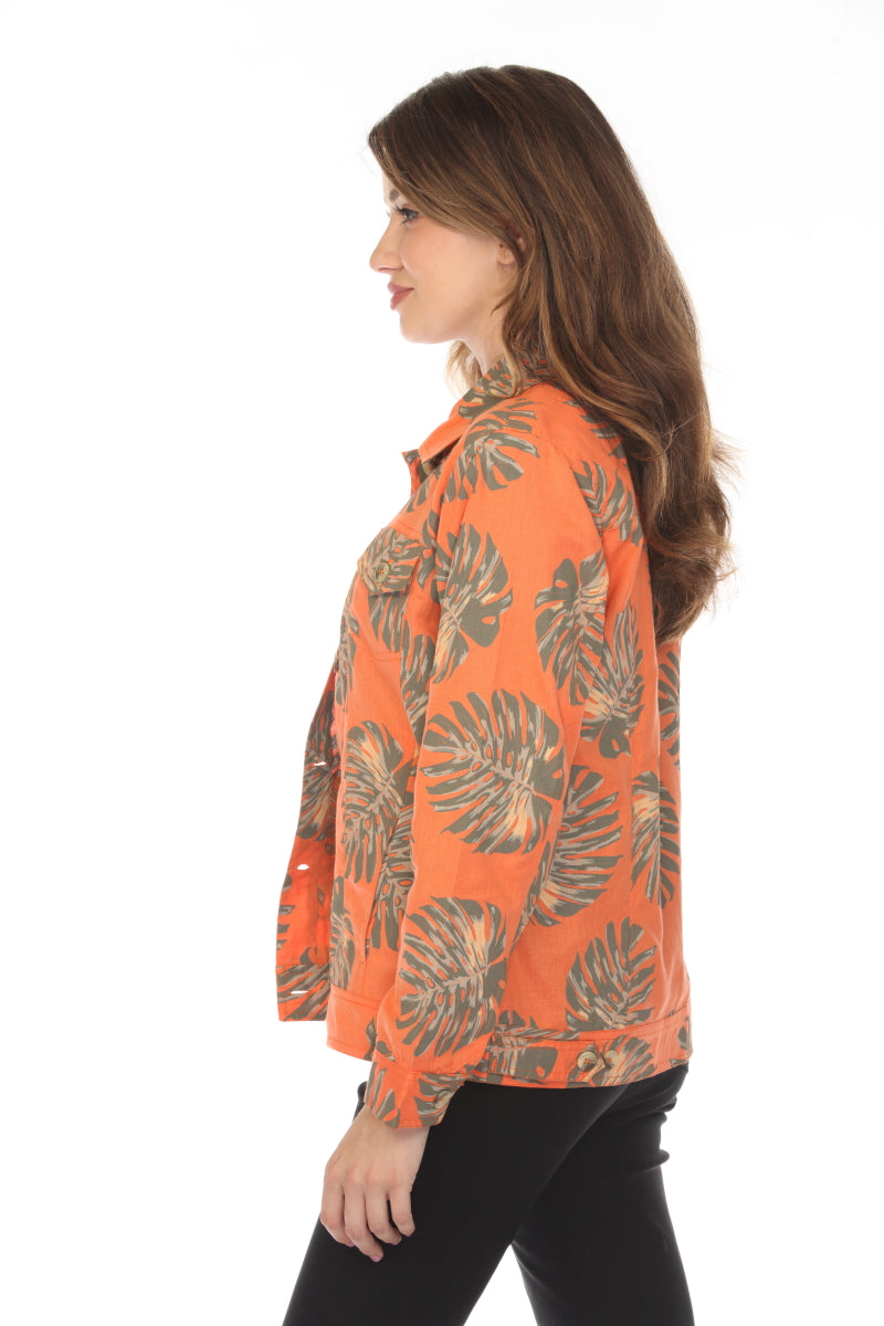 Orange Leaf 100% Cotton Jacket