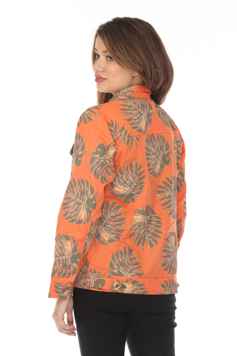 Orange Leaf 100% Cotton Jacket