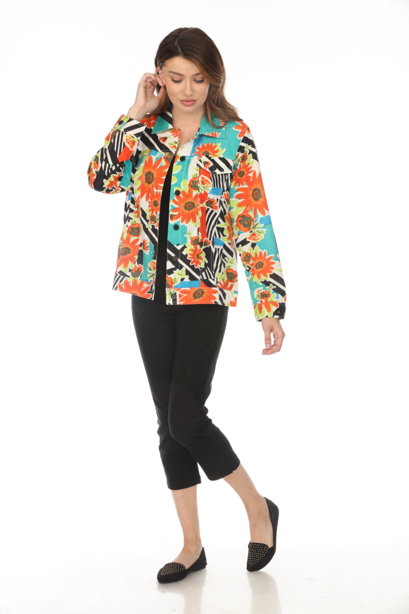 Floral Print 100% Cotton Jacket