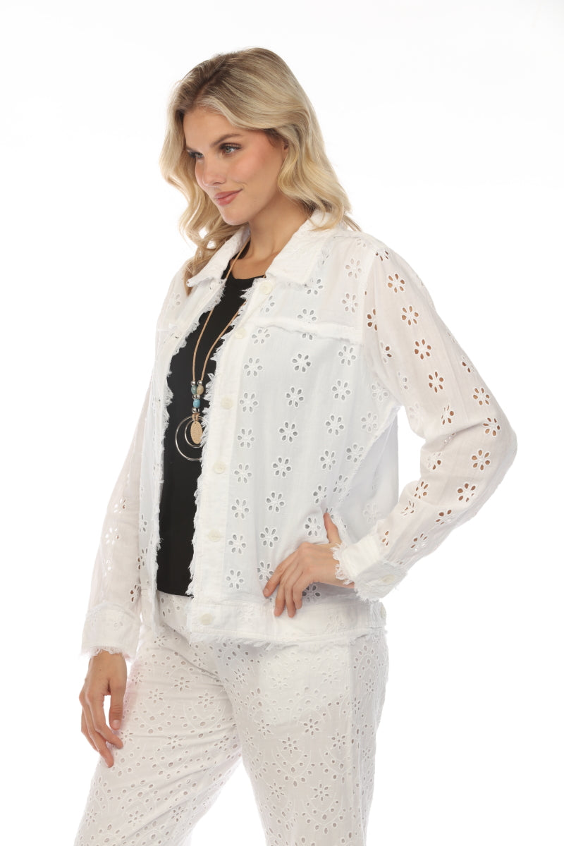 Textured & Fringed 100% Cotton Jacket