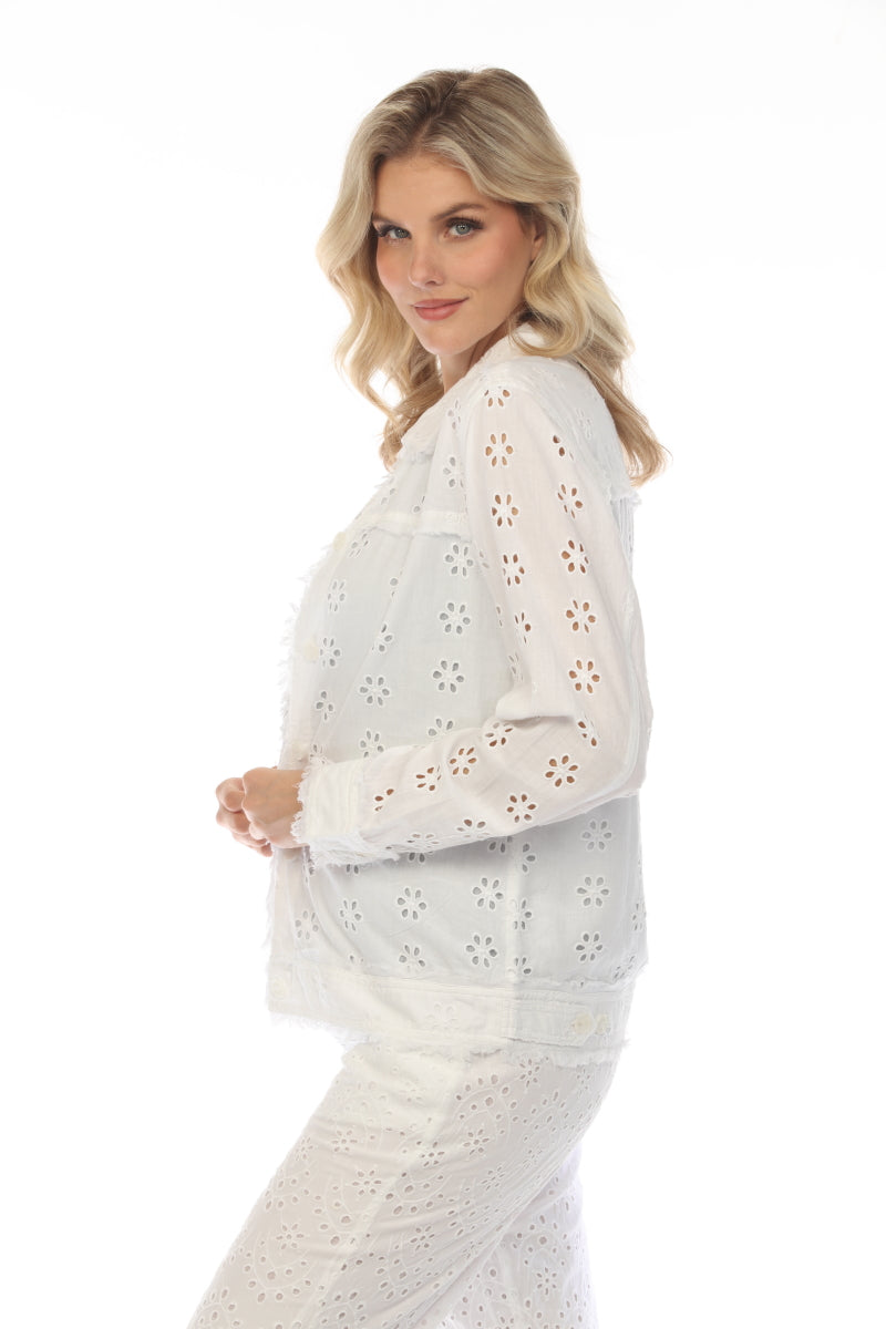 Textured & Fringed 100% Cotton Jacket
