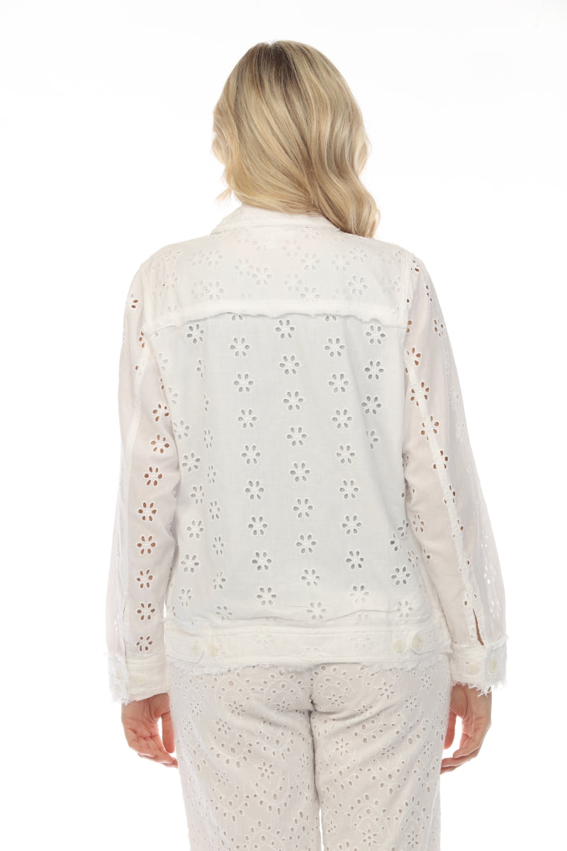 Textured & Fringed 100% Cotton Jacket