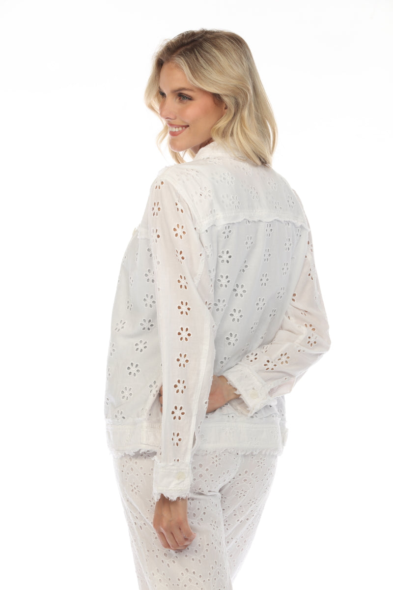 Textured & Fringed 100% Cotton Jacket
