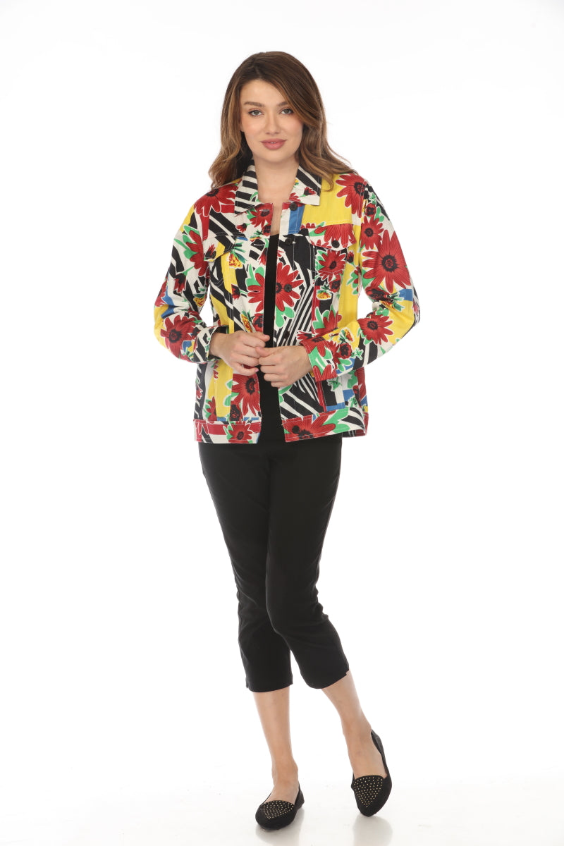 Black Multi 100% Cotton Jacket