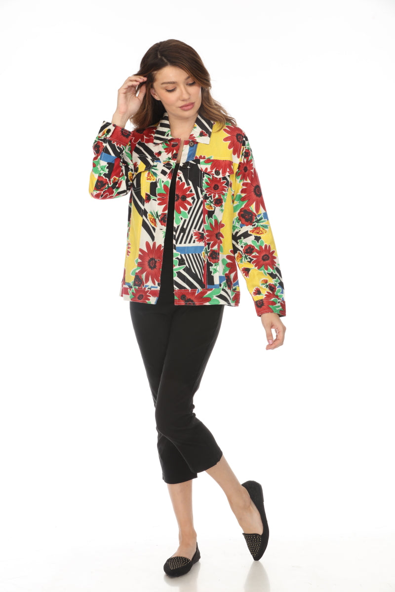 Black Multi 100% Cotton Jacket