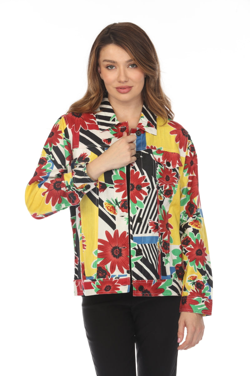 Black Multi 100% Cotton Jacket