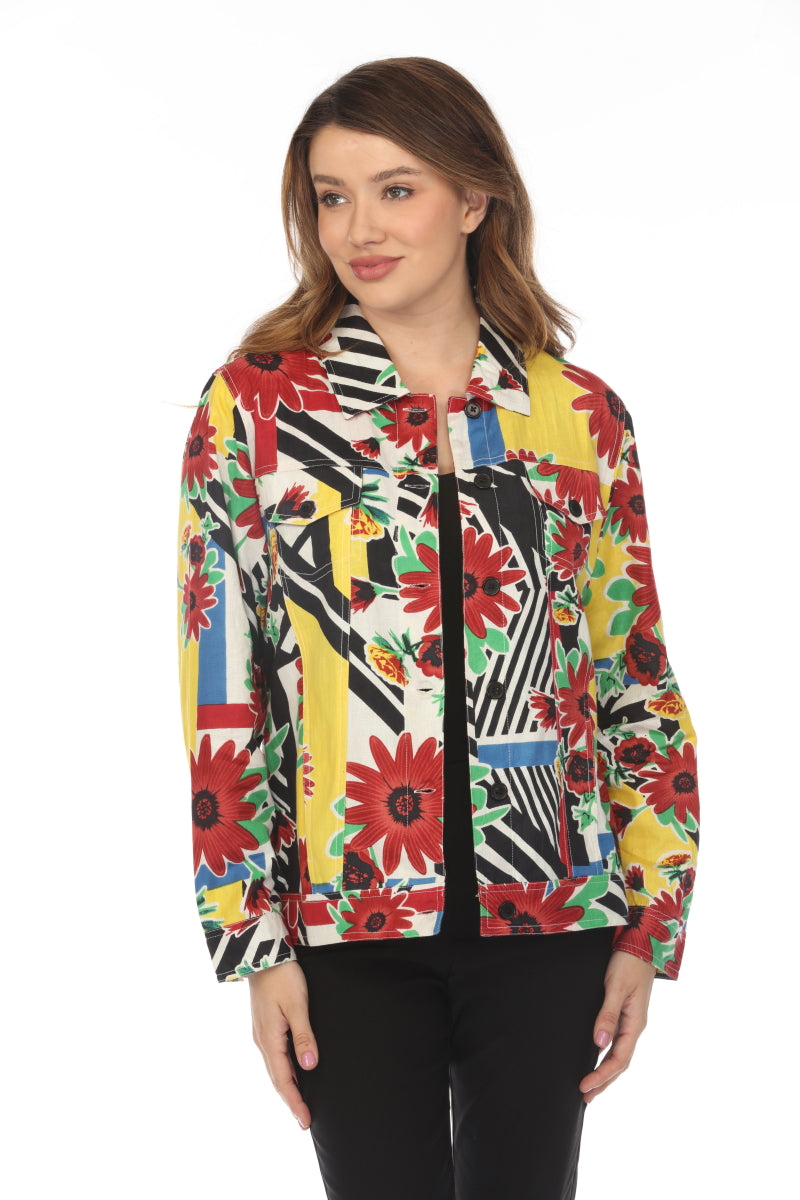 Black Multi 100% Cotton Jacket