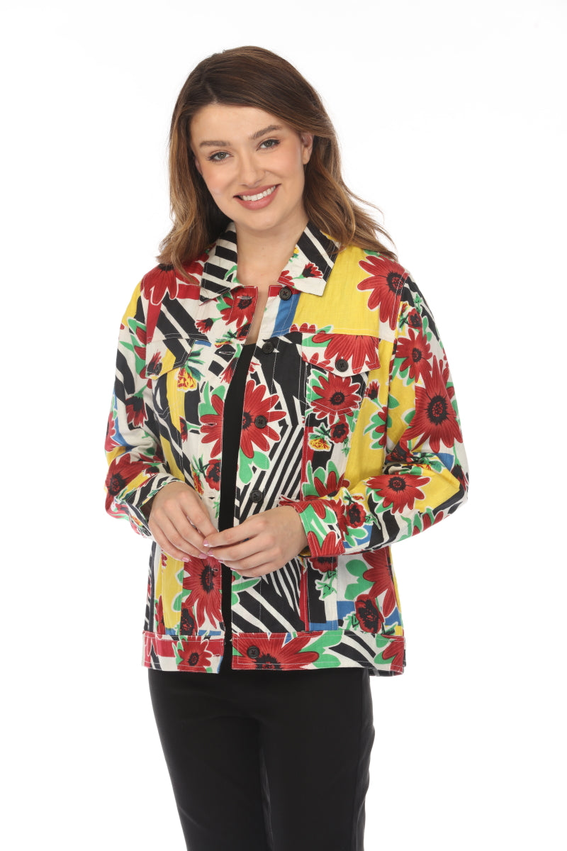 Black Multi 100% Cotton Jacket