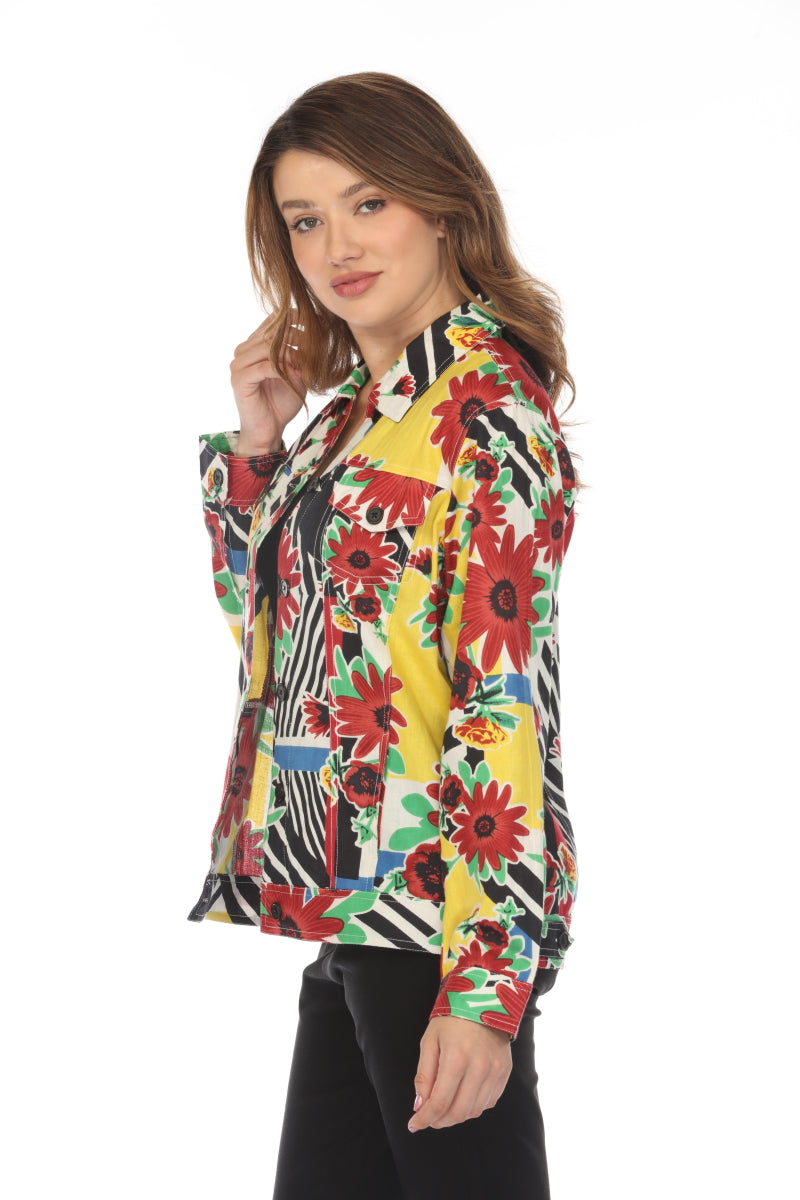 Black Multi 100% Cotton Jacket