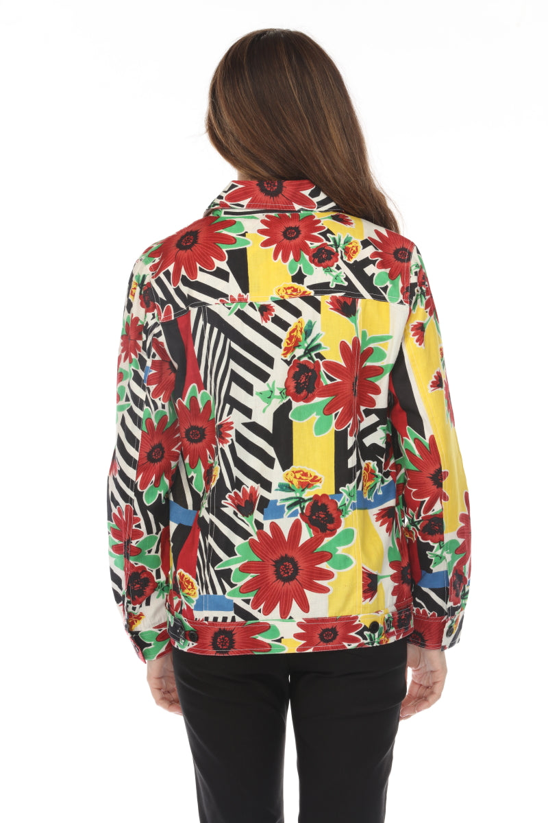 Black Multi 100% Cotton Jacket