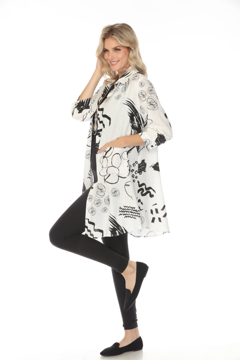 White and Black Abstract Light Jacket