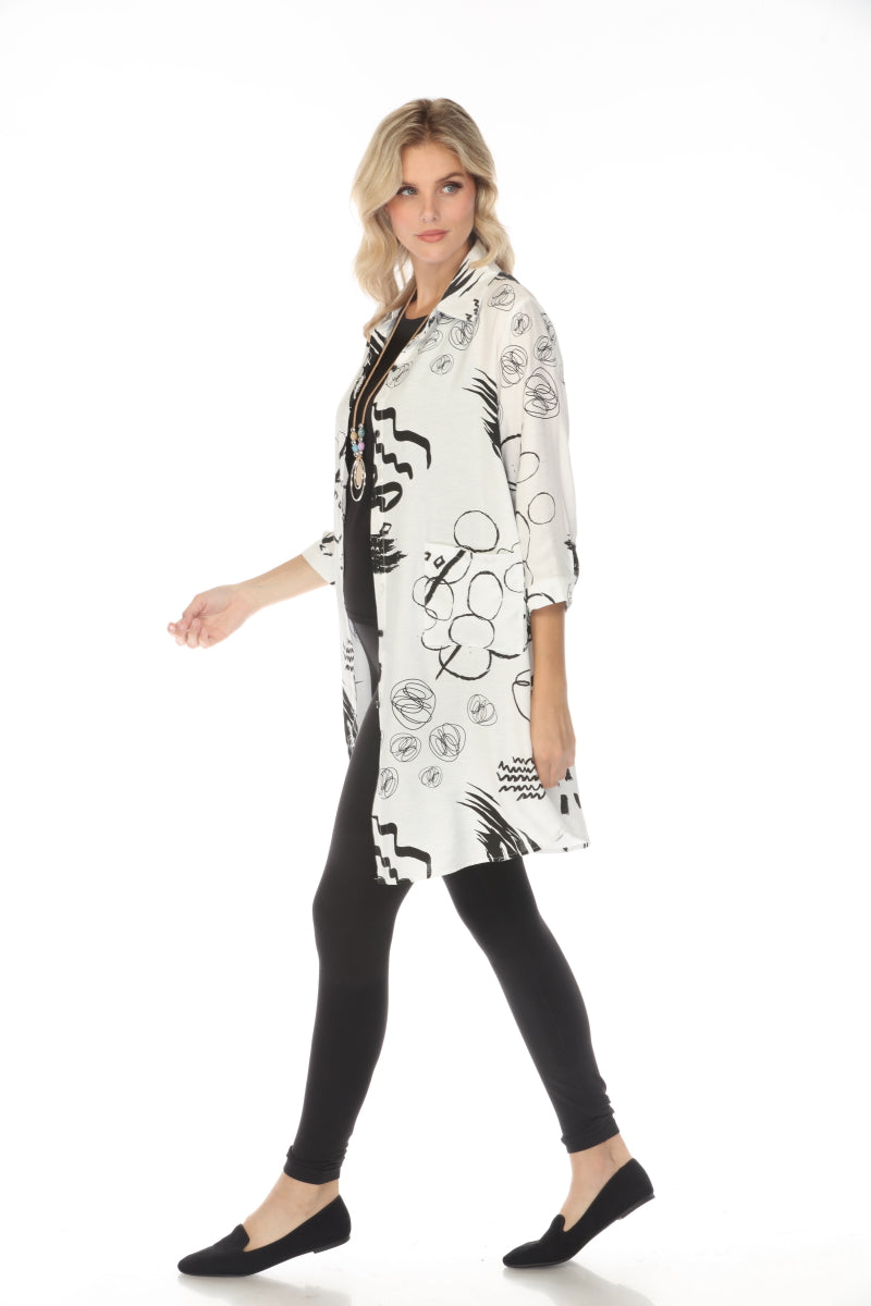 White and Black Abstract Light Jacket
