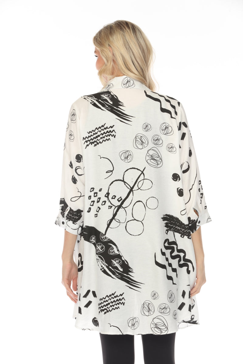 White and Black Abstract Light Jacket