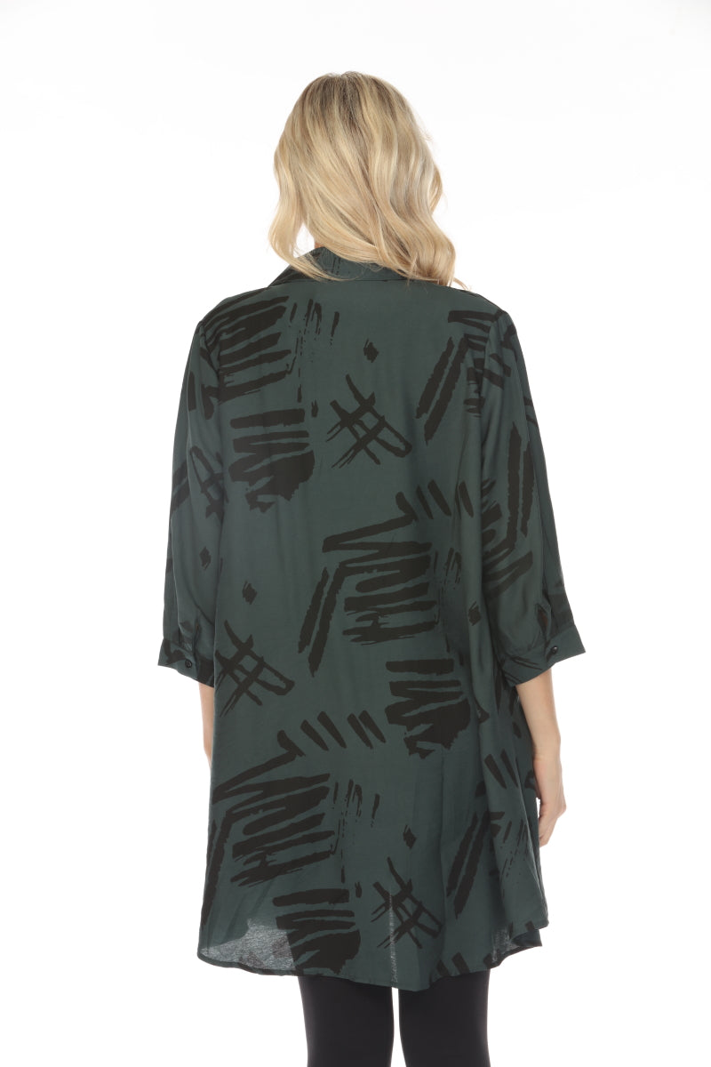 Dark Green Abstract Light Jacket