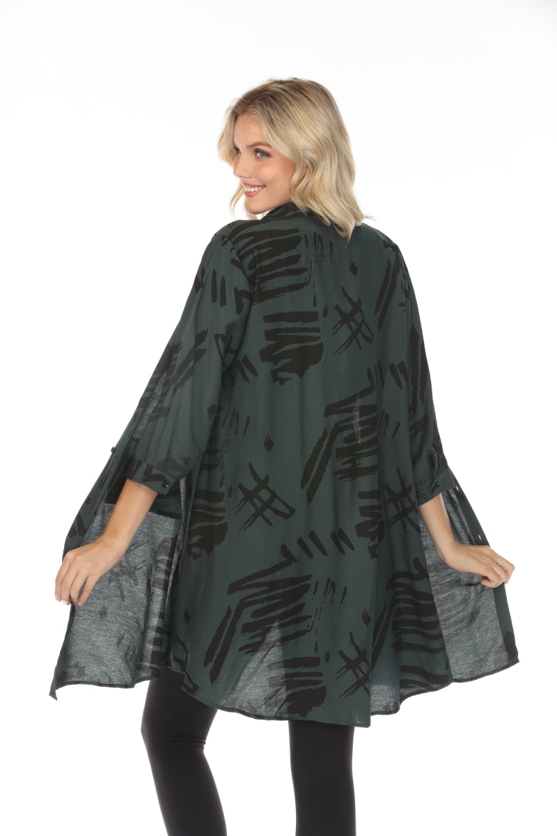 Dark Green Abstract Light Jacket