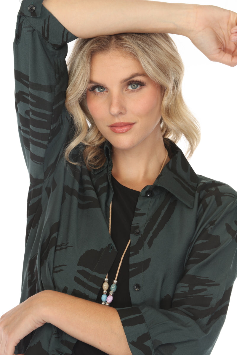 Mustard Abstract Collared Light Jacket