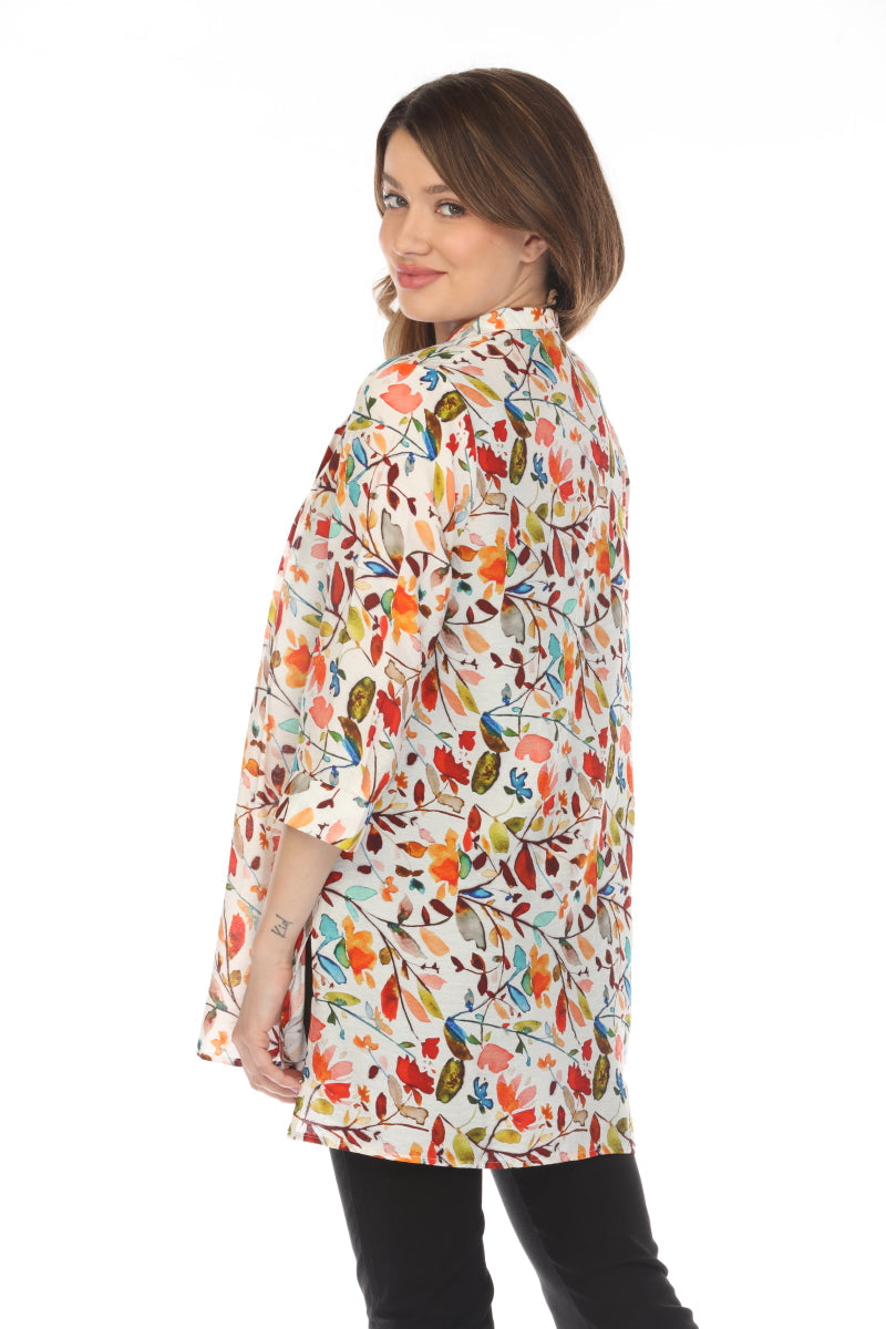 Multi Colour Nature Print Open Top/Shirt
