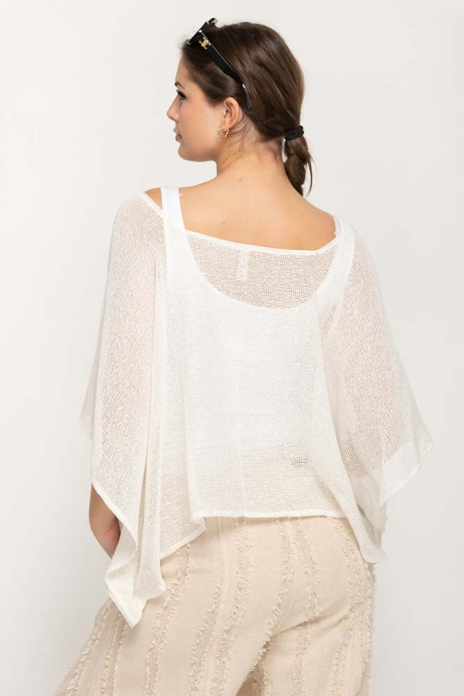 White Off Shoulder Cover Up
