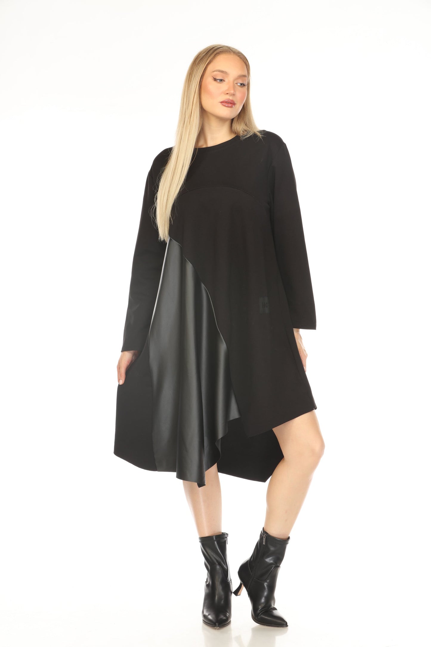 Black Hope Graphic Asymmetrical Dress
