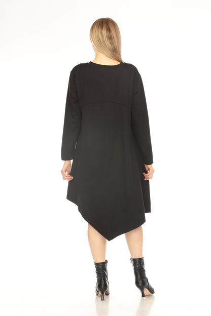 Black Hope Graphic Asymmetrical Dress