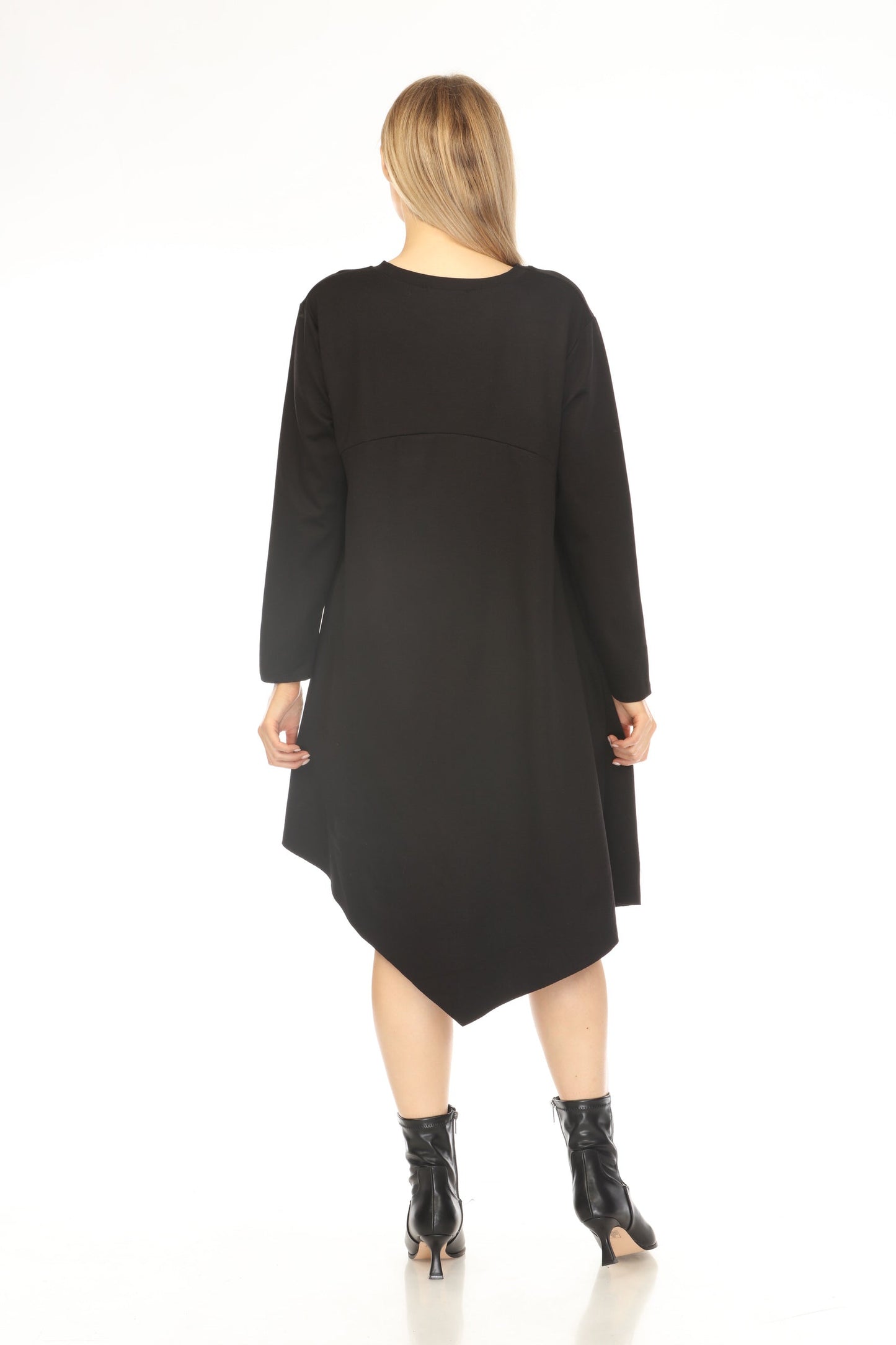 Black Hope Graphic Asymmetrical Dress