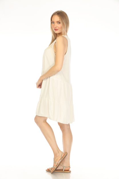 Off White Lace Halter neck Dress