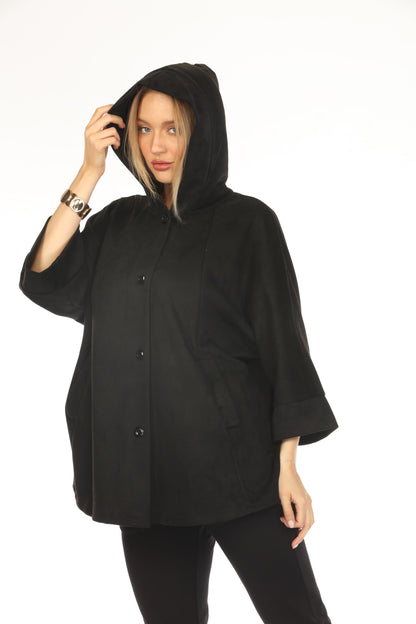 Black Suede Pockets Designer Light Jacket