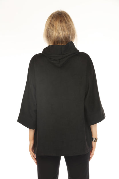Black Suede Pockets Designer Light Jacket