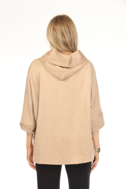 Camel Suede Pockets Designer Light Jacket