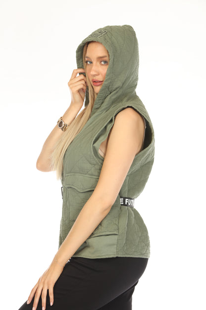 Green Future Dream Quilted Vest