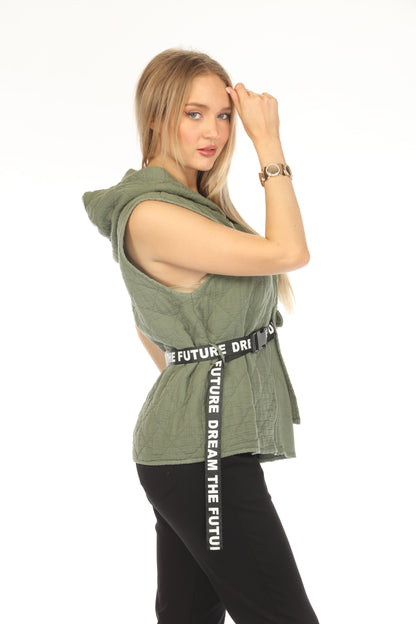 Green Future Dream Quilted Vest