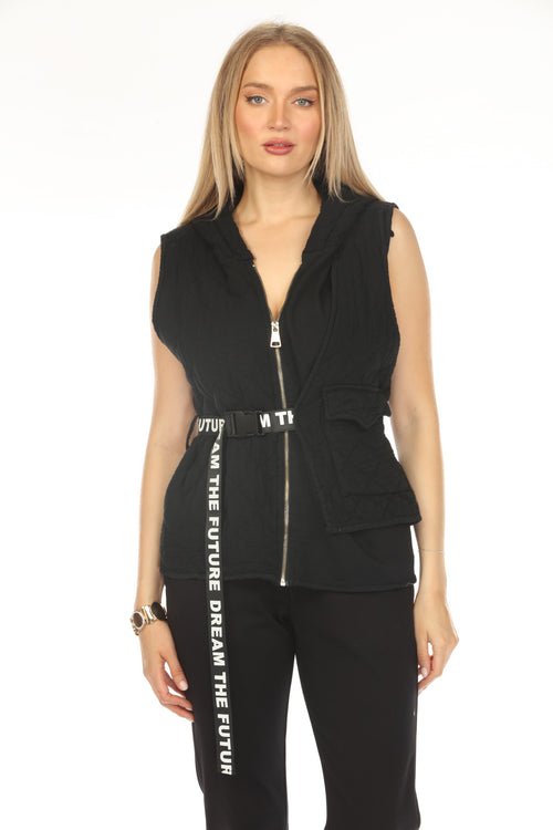 Black Future Dream Quilted Vest