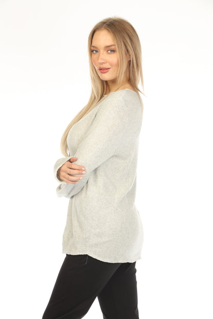 Beige Comfy Trendy Soft Sweater Top