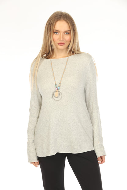 Beige Comfy Trendy Soft Sweater Top