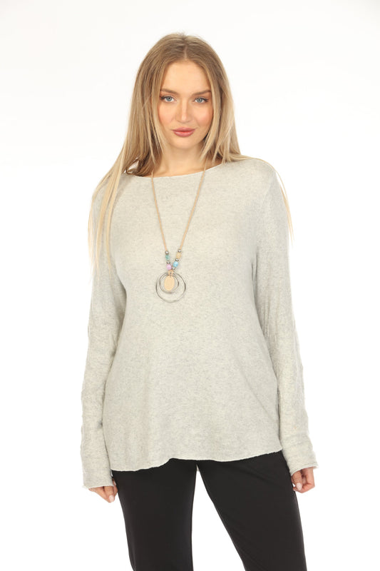 Beige Comfy Trendy Soft Sweater Top