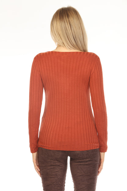 Rust Ribbed Delight Soft Top