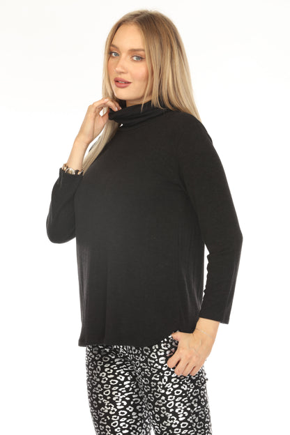 Black Turle Neck Cozy Sweater Top