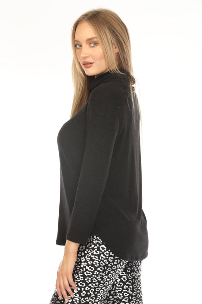 Black Turle Neck Cozy Sweater Top
