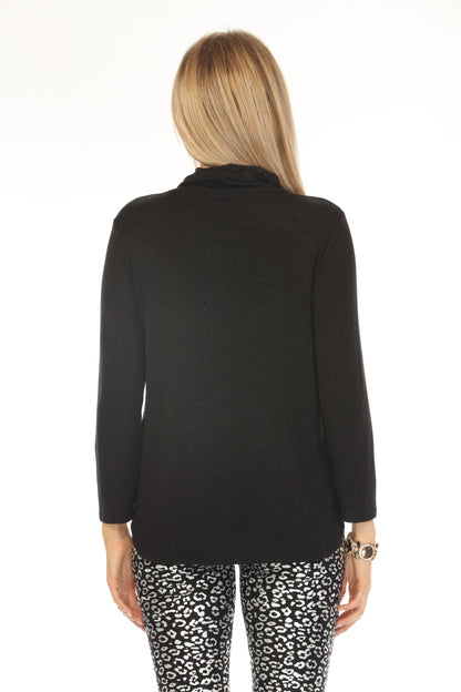 Black Turle Neck Cozy Sweater Top