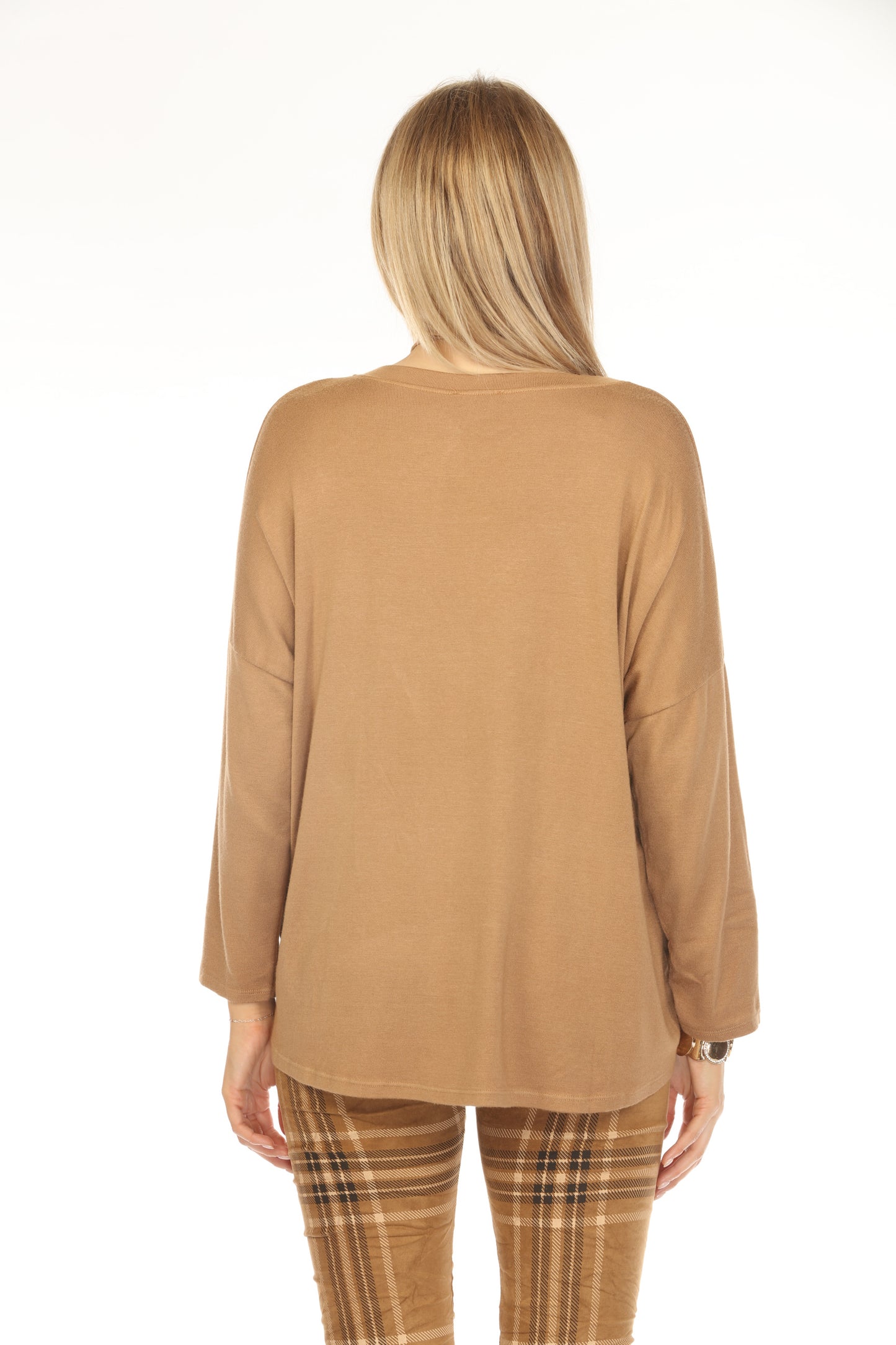 Tobacco color love rock Top